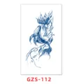 Adesivo per tatuaggio temporaneo semi-permanente con balena e loto in succo d'erba. - GZS-111