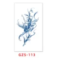 Adesivo Tatuaggio Succo Erbaceo Ragazza Danzante Blu Semi-Permanente Impermeabile Decalcomania - GZS-113