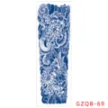 Herbal Full Arm Temporary Tattoo Sticker Blue Flower Bird Design Semi-Permanent Waterproof Item - GZQB-69