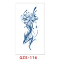 Adesivo per tatuaggio temporaneo al succo vegetale, loto fresco e pesce impermeabile arte. - GZS-116