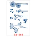 Foglio di adesivi per tatuaggi temporanei impermeabili botanici con motivi floreali. - GZ-558