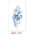 Adesivo tatuaggio temporaneo succo d'erba, design fata ballerina blu floreale, body art impermeabile. - GZS-118