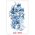 Adesivo per tatuaggio di loto blu semi-permanente impermeabile alle erbe per arte corporea - GZ-494