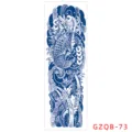 Herbal Full Arm Tattoo Sticker Blue Koi Fish Waterproof Temporary Body Art Decals - GZQB-73