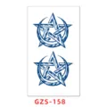Semi-permanent waterproof juice tattoo sticker with star and crescent moon design, variant style. - GZS-158