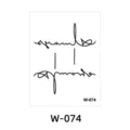 Foglio di tatuaggio temporaneo a base di erbe impermeabile con design a linee minimal. - W-74 / 6*8cm