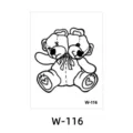 Temporary tattoo sticker cute gothic teddy bear design waterproof body art sticker W-116 - Gothic Teddy Bear Style (W-116)