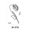 Adesivo per tatuaggio temporaneo rosa con design line art minimalista, impermeabile W-076 - W-76 / 6*8cm