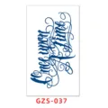 Herbal temporary tattoo sticker featuring artistic English quote design for wrist and ankle. - GZS-037