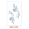 Adhesivo Tatuaje Temporal Jugo Herbal Flor Azul Vid Larga Duración Impermeable Cuerpo Arte - GZS-238