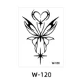 Waterproof herbal juice temporary tattoo sticker with butterfly heart design for men and women. - Butterfly Heart Style (W-120)