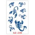 Adesivo per tatuaggio scorpione alle erbe impermeabile a lunga durata temporaneo GZ-230 - GZ-230 / 11x18cm
