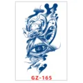 Adesivo tatuaggio temporaneo alle erbe serpente occhio blu impermeabile braccio GZ-165 - GZ-165 / 11x18cm
