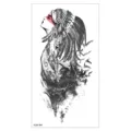 Autocollant de tatouage temporaire imperméable demi bras femme autochtone art corporel - XQB-389 / 11.4*21CM