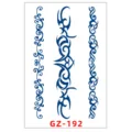 Adesivo per tatuaggio temporaneo alle erbe design tribale blu arte corporea impermeabile - GZ-192 / 11x18cm