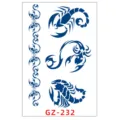 Adesivo per tatuaggio temporaneo scorpione erboristico impermeabile arte del corpo del braccio - GZ-232 / 11x18cm