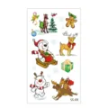 Christmas cartoon temporary tattoo sticker set, waterproof cute holiday body art design sheet. - SS-09