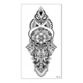 Adesivo per tatuaggio temporaneo impermeabile con design nero geometrico di elefante mandala. - Stile Elefante Geometrico (XQB-122)