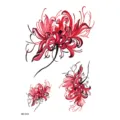 Autocollant de tatouage lys araignée rouge imperméable art corporel tatouage temporaire - HB-131X