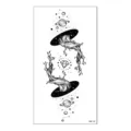 Adesivo per tatuaggio temporaneo diamante pianeta cosmico schizzo in bianco e nero impermeabile - Stile Pianeta Universo (XQB-130)