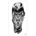 Adesivo tatuaggio temporaneo testa di lupo, montagna foresta bianco nero impermeabile variante. - Stile Lupo Montagna (XQB-131)