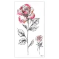 Adesivo per tatuaggio temporaneo impermeabile con elegante design floreale di rose ad acquerello. - Stile Rosa Acquerello (XQB-141)