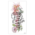 Adesivo per tatuaggio temporaneo impermeabile con design floreale gotico scuro per body art. - Stile Scritta Gotica (XQB-144)