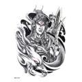 Autocollant de tatouage temporaire imperméable design de dragon de guerrier chinois. - HB-171X