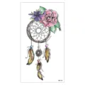 Adesivo per tatuaggio temporaneo acchiappasogni rosa impermeabile per la pelle moda - Stile Acchiappasogni Rosa (XQB-145)