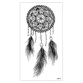 Adesivo per tatuaggio temporaneo impermeabile con un design dettagliato di acchiappasogni e piume. - Stile Acchiappasogni Piuma (XQB-151)
