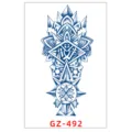 Adesivo per tatuaggio temporaneo impermeabile al succo vegetale design mandala geometrico - GZ-492