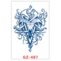 Adesivo per tatuaggio temporaneo impermeabile al succo d'erba con teschio di capra e spine. - GZ-487