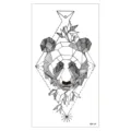 Adesivo per tatuaggio temporaneo panda geometrico impermeabile body art linee nere - Stile Panda Geometrico (XQB-159)
