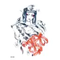 Autocollant de tatouage temporaire lys araignée style chinois pour femmes, art corporel étanche. - HB-190X