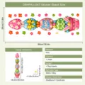 Pegatina de ventana de vidrio estática de maceta rosa de pascua tabla de tallas de hoja - Maceta Rosa Huevo Conejo (DRHFHJ-047) / 30x90cm