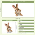 Hoja de pegatina de conejo de pascua 30x30cm PVC adherencia estática decoración - DRHFHJ-017 (Conejito de Pascua) / 30x30cm