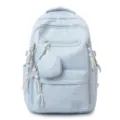 Zaino scolastico estetico con stelle multitasche grande capacità per viaggi azzurro chiaro - Blu