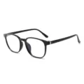 Lunettes anti lumière bleue monture noire classique pour homme et femme style quotidien. - Noir Brillant