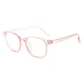Lunettes anti-lumière bleue monture transparente rose tendance design minimaliste optique - Rose Transparent