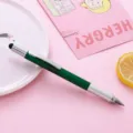 Multifunctional tool pen green stylus ballpoint pen with spirit level and screwdriver features. - Dark Green