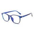 Lunettes anti-lumière bleue à monture transparente bleue, lunettes optiques minimalistes. - Cadre Bleu Foncé