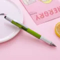 Multi-functional tool ballpoint pen with stylus, screwdriver, ruler and spirit level green. - Light Green