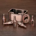 Creatieve mini bierfles dobbelstenen barware set metalen ambacht draagbare flesopener - Koper