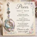 Zodiac Pisces keychain zinc alloy cute double fish pendant bag charm aesthetic gift idea - Pisces