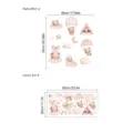 Autocollants muraux ours en peluche rose mignon pour chambre d'enfant, PVC bricolage déco. - PE392-Petit Ours-30-60