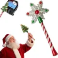 Christmas credit card wand prop 3D printed festive party decor candy cane handle magic wand - Snowflake