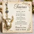 Taurus zodiac sign keychain vintage metal bag charm astrology birthday gift for women - Taurus