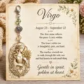 Vintage zinc alloy Virgo zodiac sign keychain decorative pendant emotional gift for women - Virgo