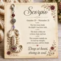Scorpio zodiac keychain vintage alloy charm pendant gift accessory for men and women daily use. - Scorpio