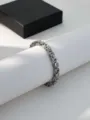 Stainless Steel Byzantine Chain Bracelet Silver Interlocking Link Unisex Wristband Jewelry Gift - Byzantine Emperor Chain Bracelet